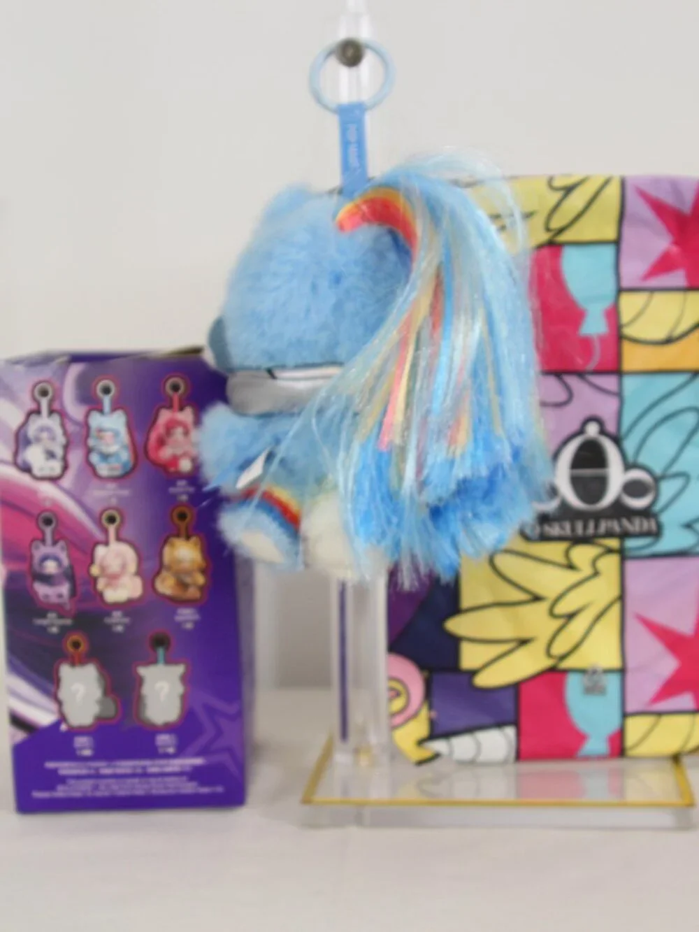 POP MART SKULLPANDA x My Little Pony Rainbow Dash Plush Pendant